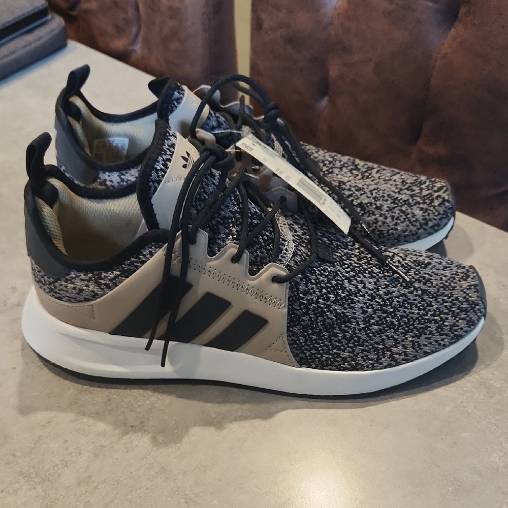 Adidas X_PLR Black and Tan Sneakers with Modern Knit Design